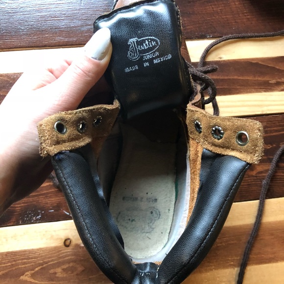 ✨VTG JUSTIN✨ Junior Original Work Boots SZ 7.5 - Picture 4 of 8